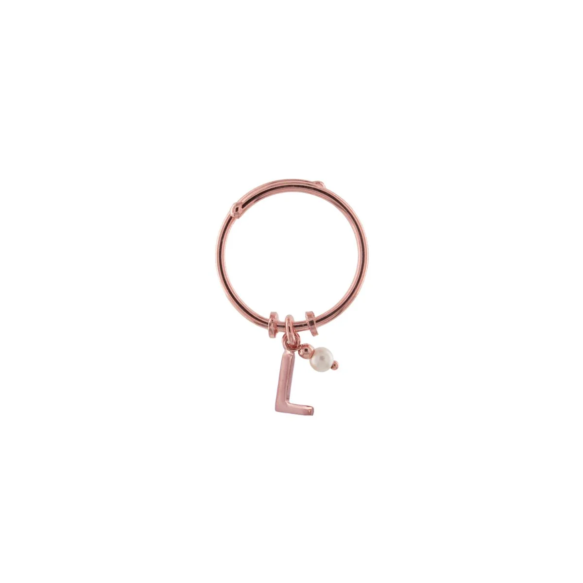 ANELLO RIGIDO LETTERA E PERLINA - Image 10