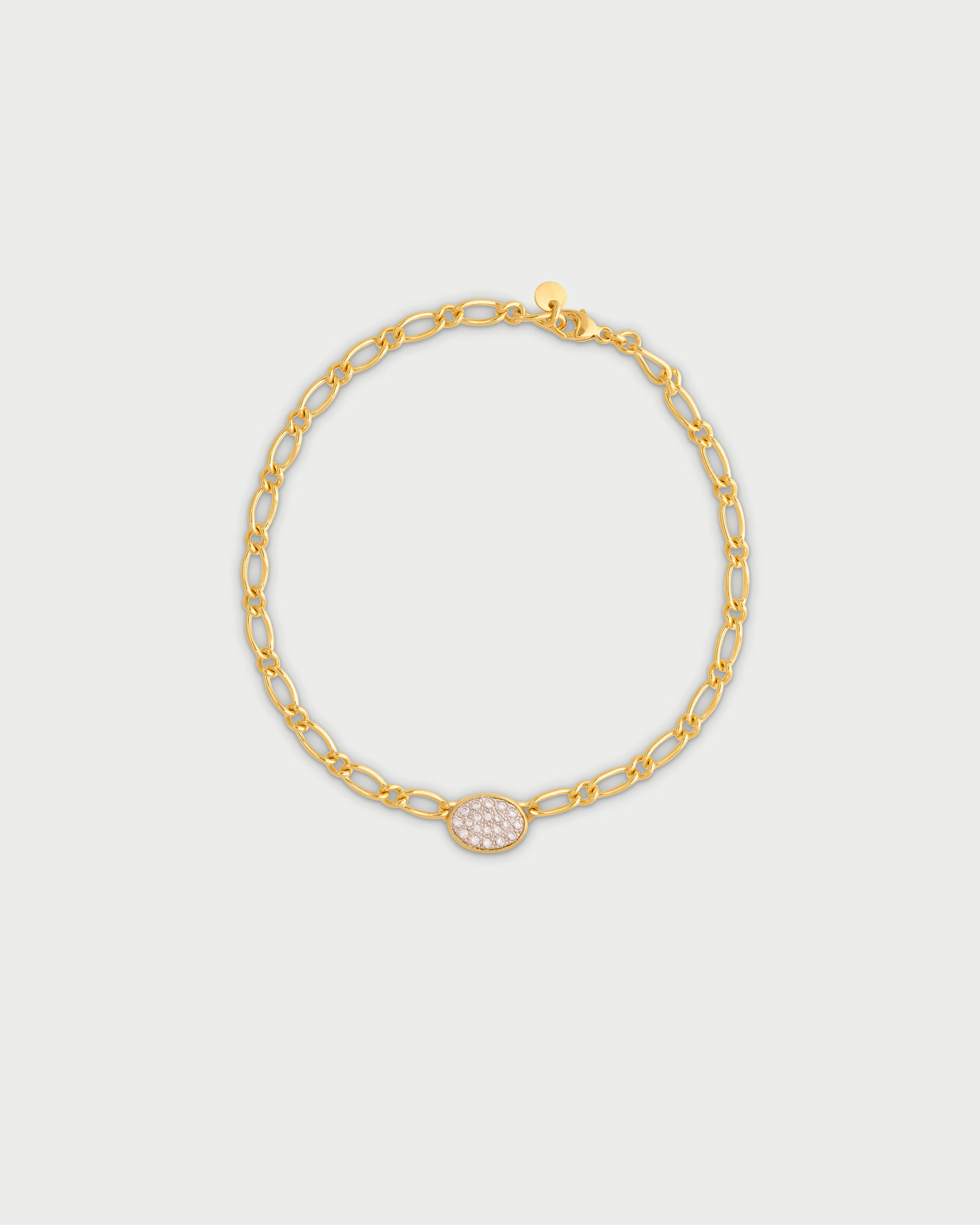 Bracciale catena cheval ovale small pavè - SHAPES - Image 3