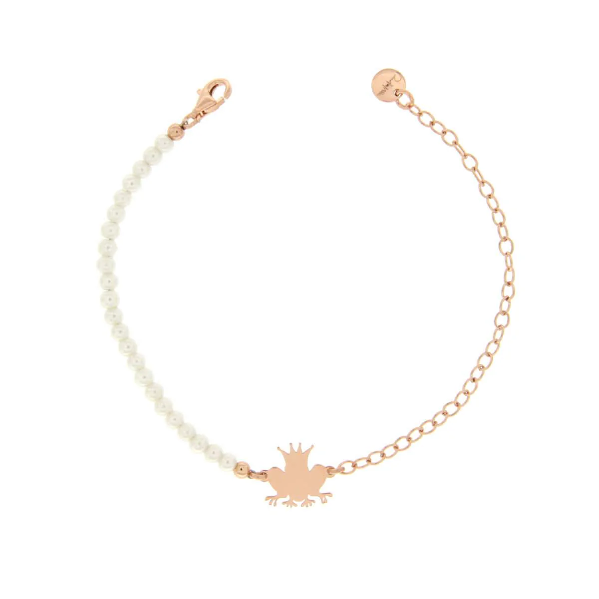 Bracciale Catenella e Perle Ranocchio