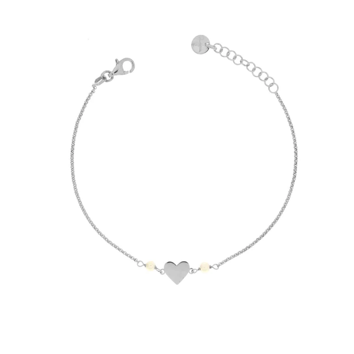 Bracciale Catenella Perla Cuore - Image 2