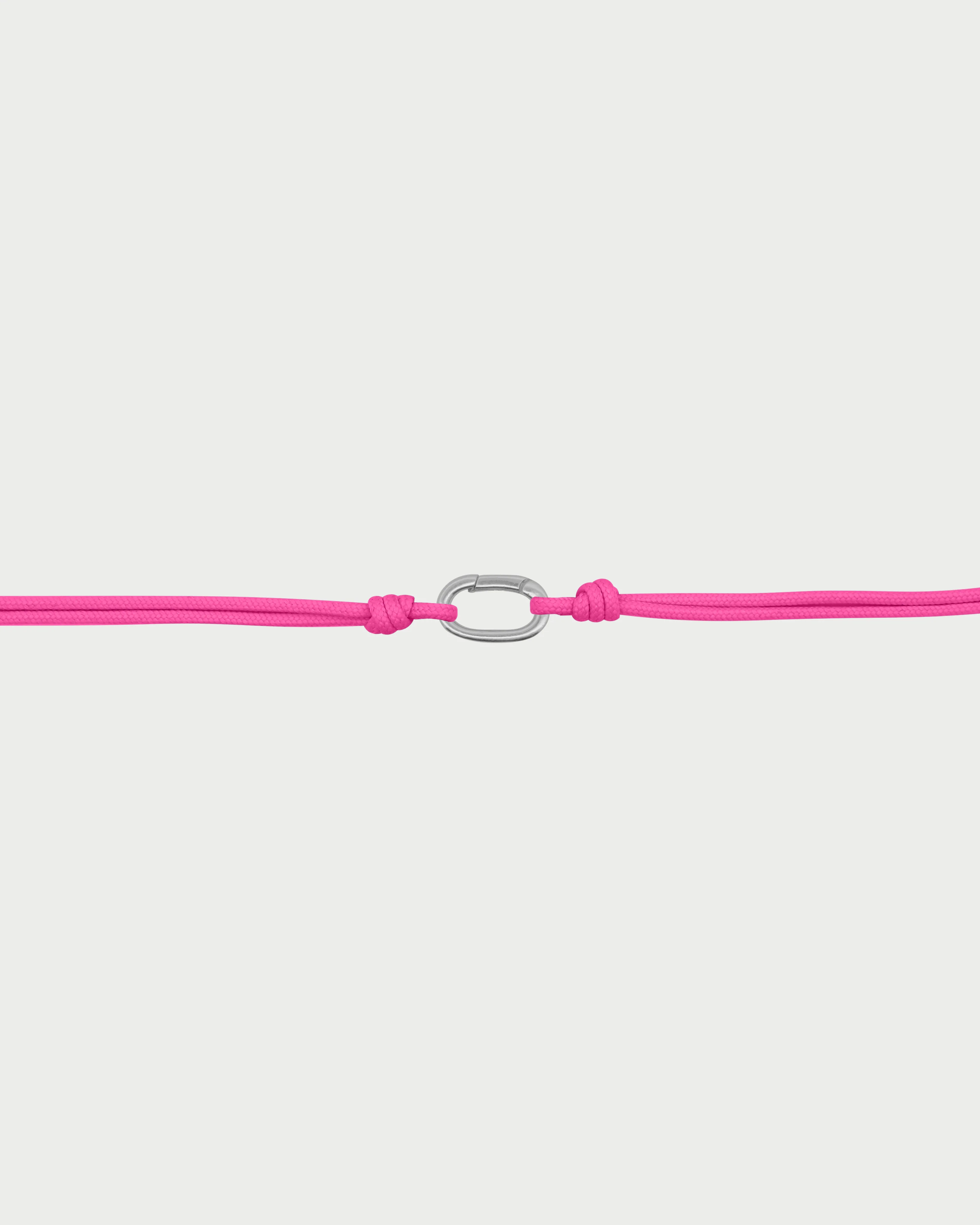 Bracciale soft cord Base ovale rodio - Image 2