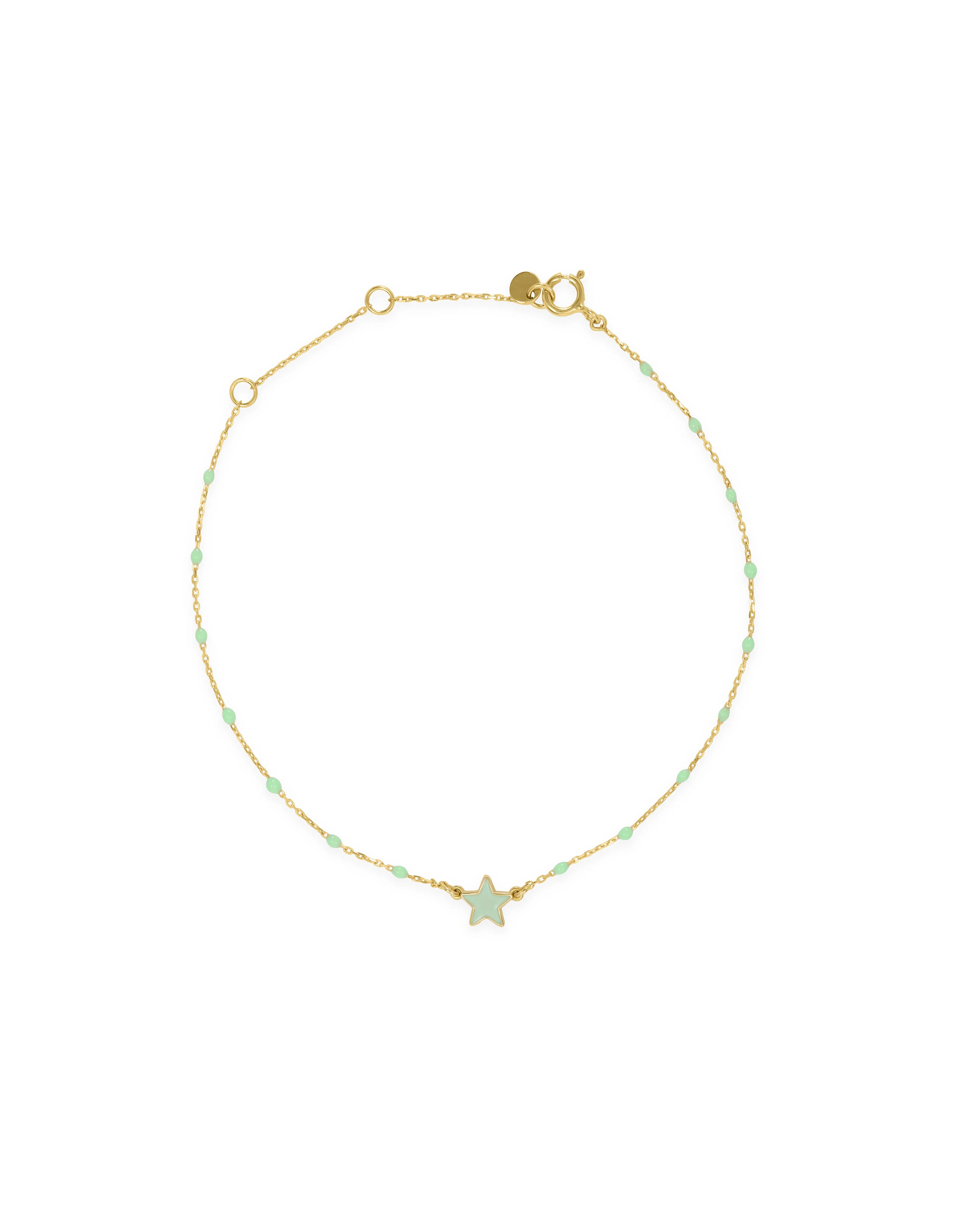 Bracciale stella smaltata e catena semino smaltato - ORO18KT - Image 5