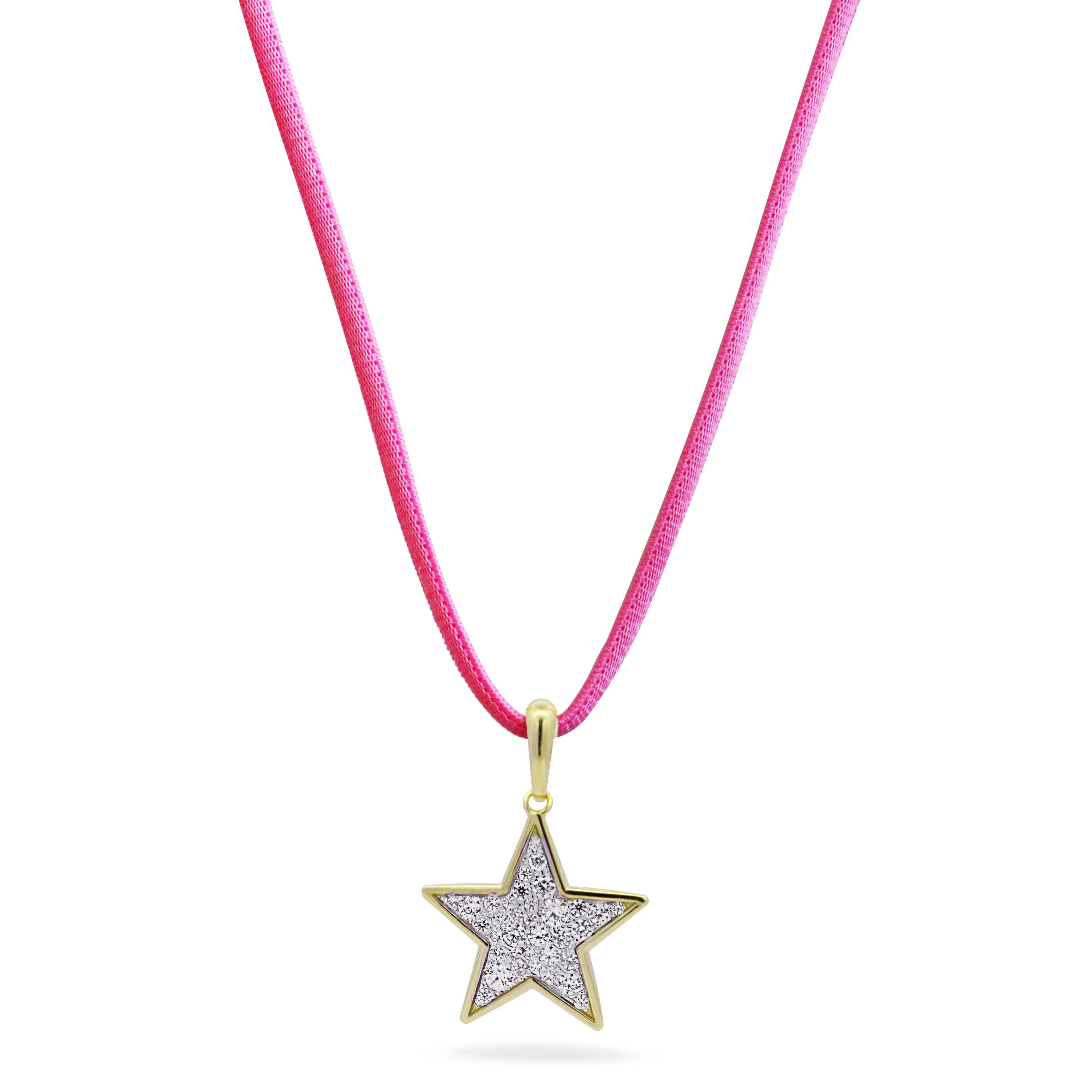 Ciondolo con choker rosa stella pavè oversized - STARDUST TEN - Image 5