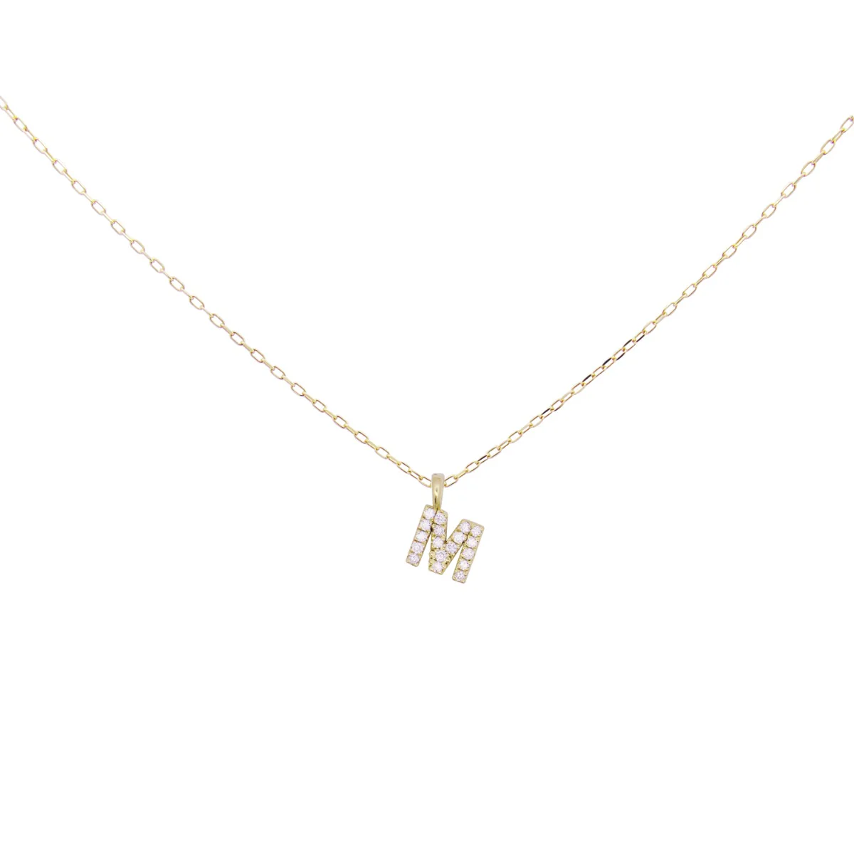 Girocollo con lettera e diamanti lab-grown - ORO18KT - Image 2