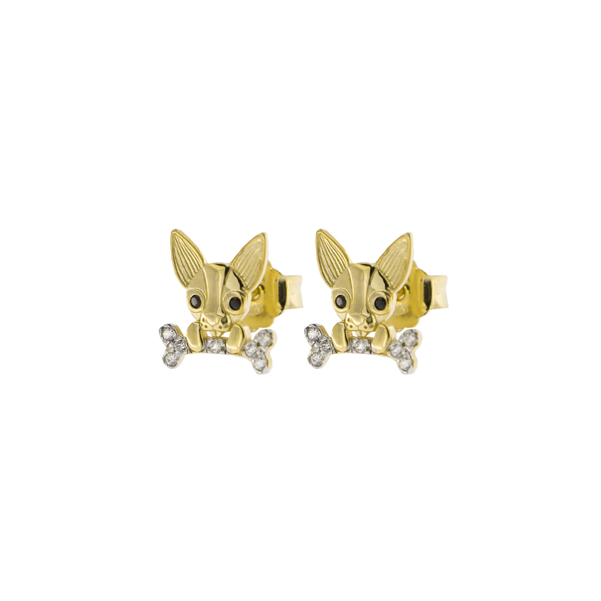 Orecchini Lobo Chihuahua Zirconi - Image 2